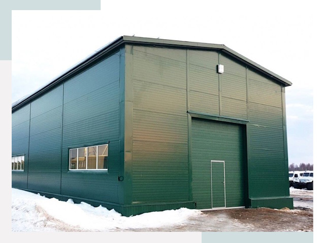 Двускатные ангары в Кизляре