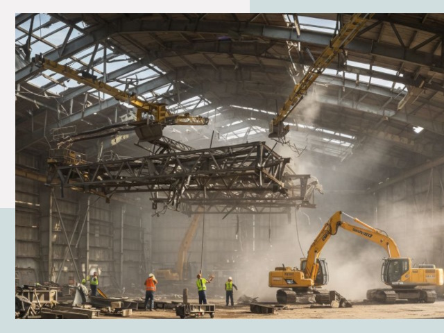 Демонтаж ангаров в Кизляре от 610 руб. за м²