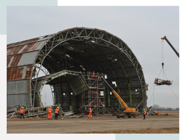 Демонтаж ангаров в Кизляре